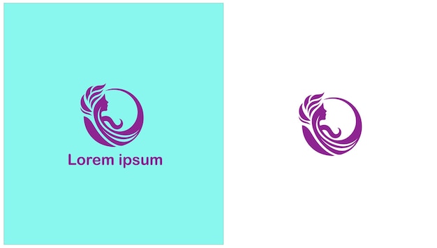 Salón de belleza Estudio de peinado Salón de spa Ilustración de diseño de logotipo único