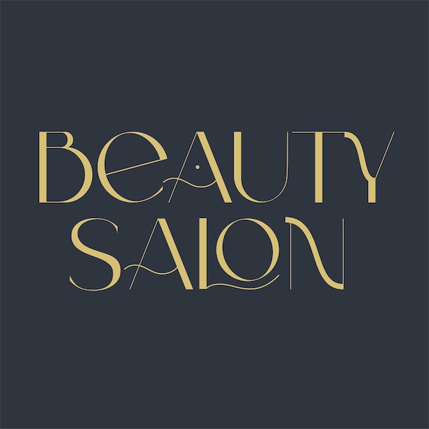 Salón de belleza logo moda y belleza cotizaciones vector ilustración tipografía para banner
