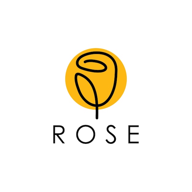 Salón de belleza, vector de logotipo de Rose, plantilla de diseño.
