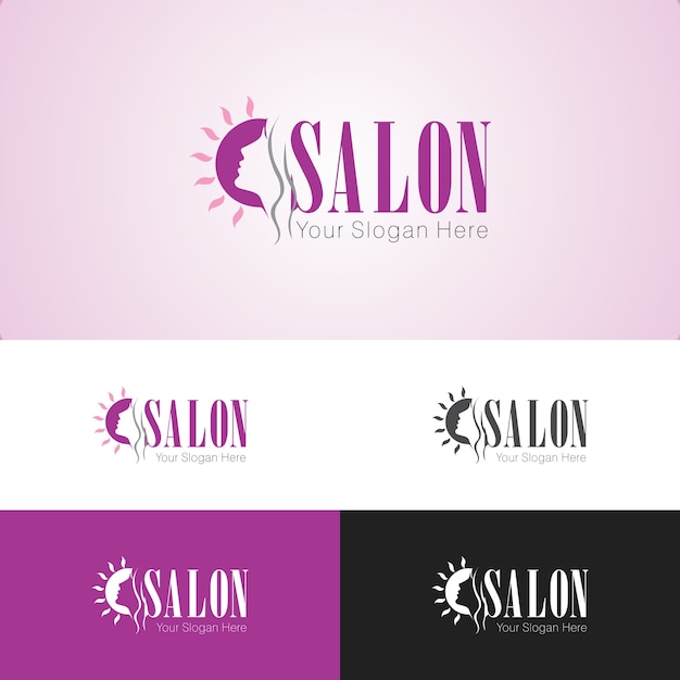 Vector salon logo design template