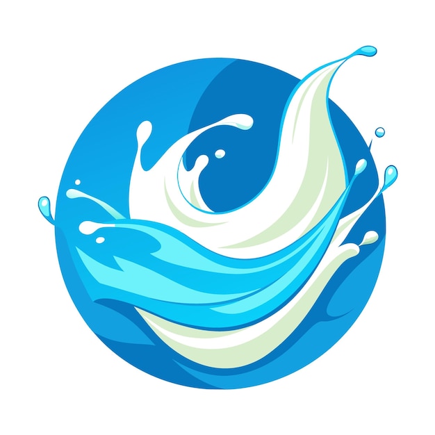 una salpicadura de agua azul y blanca con las palabras salpicaduras en él