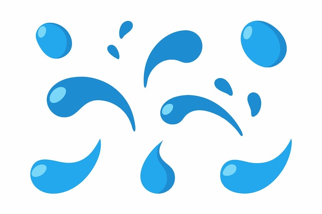 una salpicadura azul de agua en un fondo blanco