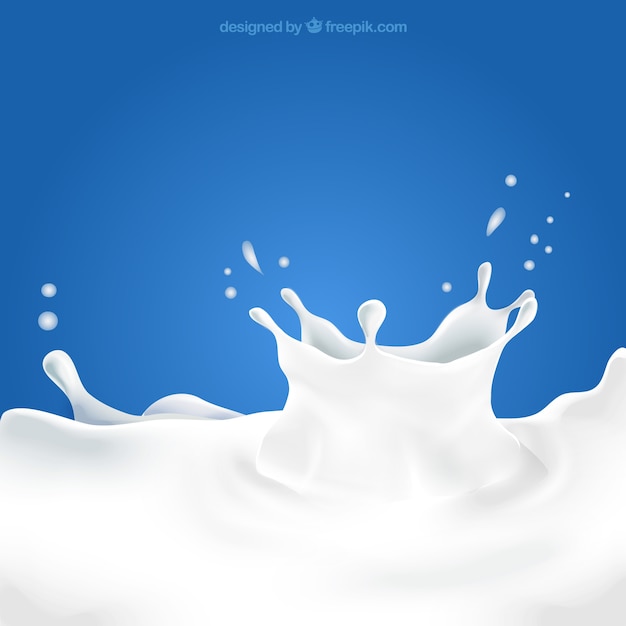 Vector salpicadura de leche