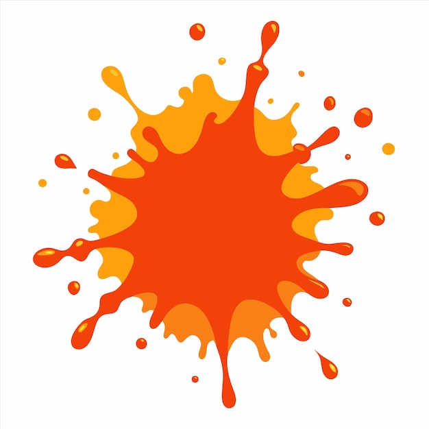 una salpicadura de naranja roja con naranja y naranja en él