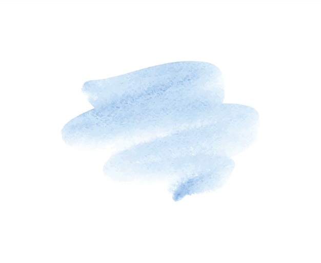 Vector salpicaduras de acuarela azul sobre blanco