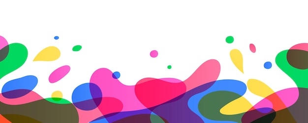Salpicaduras de colores y ondas en forma abstracta de vector