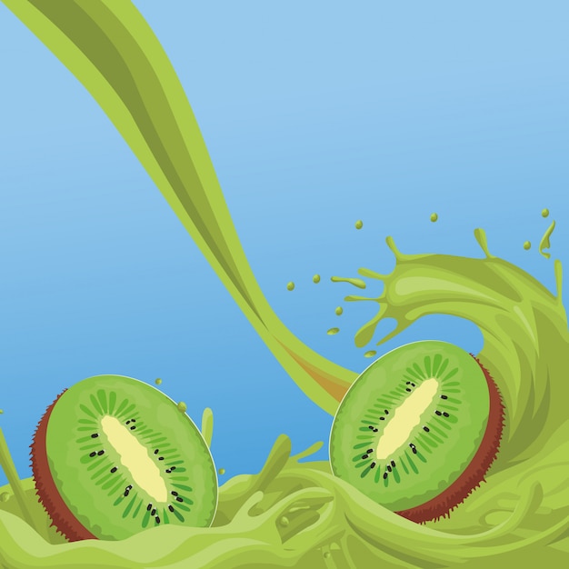 Salpicaduras de jugo dulce Kiwis