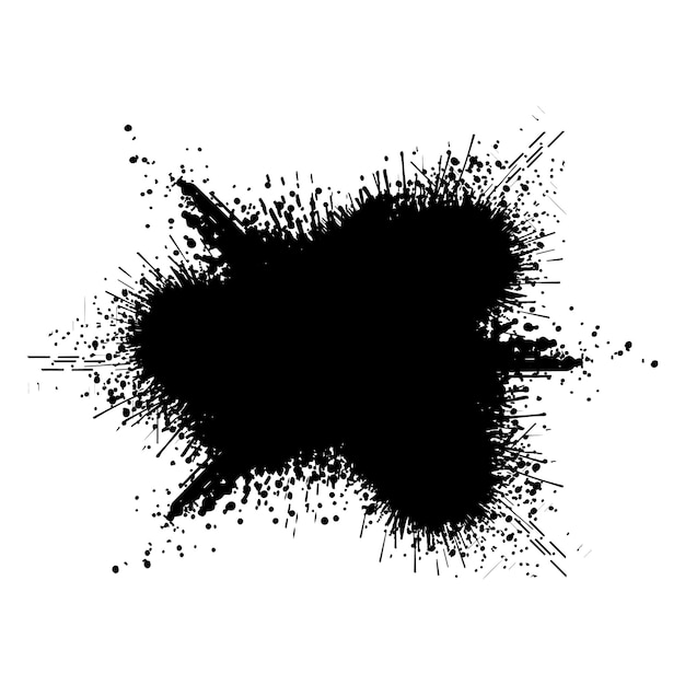 Salpicaduras Manchas secantes Salpicaduras de pintura líquida negra o salpicaduras de tinta Fondo grunge abstracto