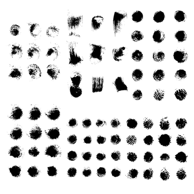 Salpicaduras de manchas de tinta de círculo grunge