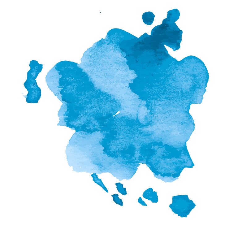 Vector salpicaduras pintadas con acuarela vectorial elementos de diseño dibujados a mano aislados sobre fondo blanco