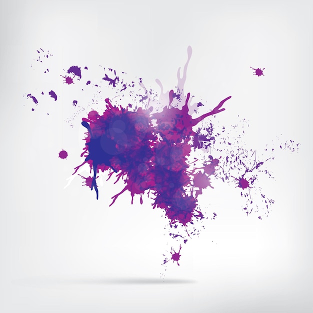 Salpicaduras de pintura de color en un fondo abstracto ilustración vectorial abstracta con fondo