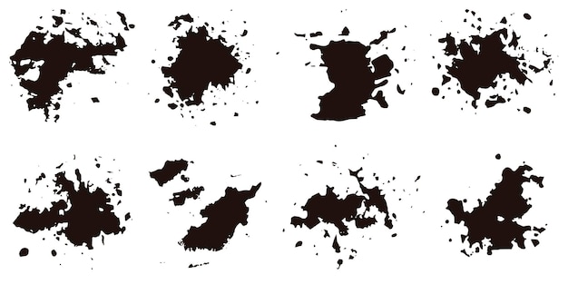 salpicaduras de pintura manchas de tinta negra trazo de pincel de tinta negra fondo grunge
