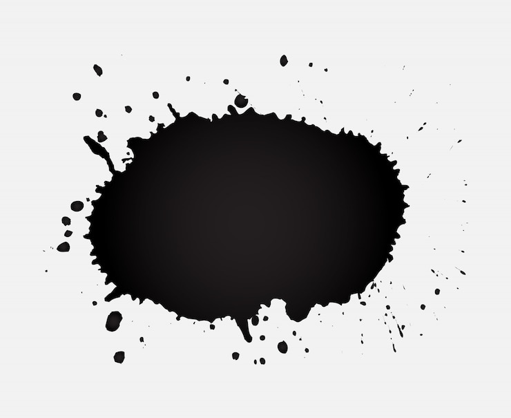 Vector salpicaduras de pintura negra grunge