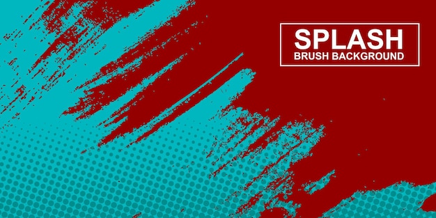 salpicaduras de pintura roja con fondo negro azul