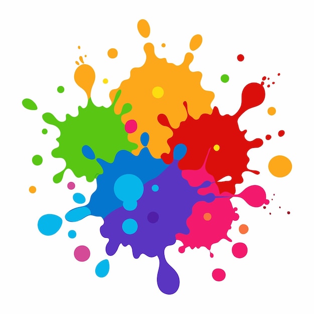 Salpicaduras de pinturas Blobs salpicadura de pintura conjunto colorido salpicaduras vectoriales de pinturas aisladas en blanco
