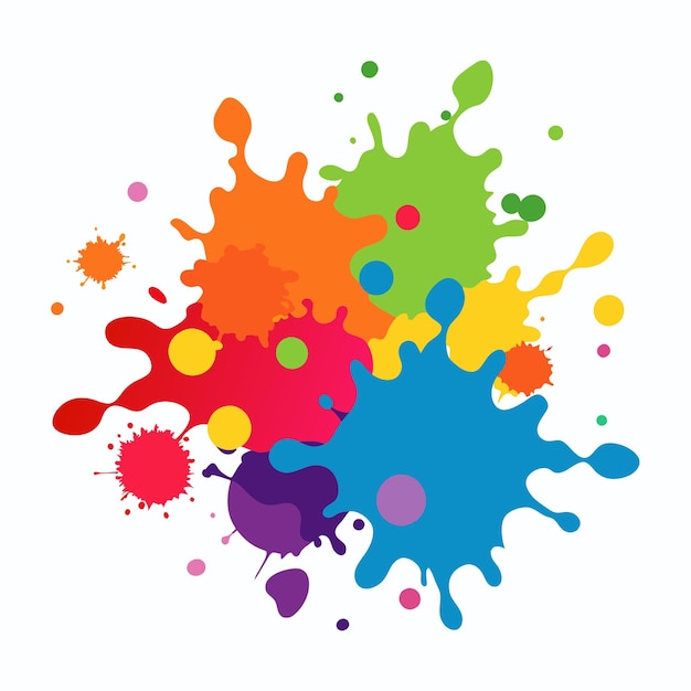 Salpicaduras de pinturas Blobs salpicadura de pintura conjunto colorido salpicaduras vectoriales de pinturas aisladas en blanco