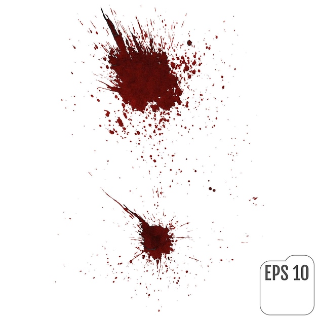 Salpicaduras de sangre realista Elementos de diseño para halloween Ilustración vectorial
