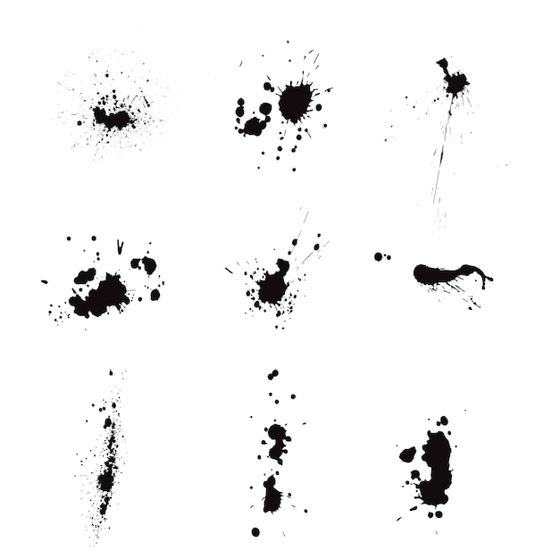 Salpicaduras de tinta vectorial