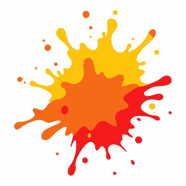 un salpico colorido de naranja y rojo con aerosoles de narenja y amarillo