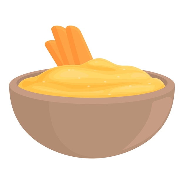 Salsa hummus icono dibujos animados vector Pita tahini Bowl cocina