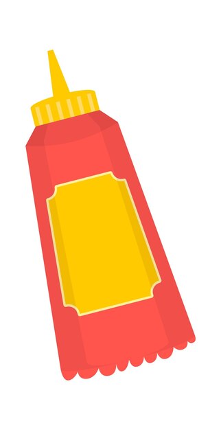 Salsa de ketchup icono de comida rápida ilustración vectorial