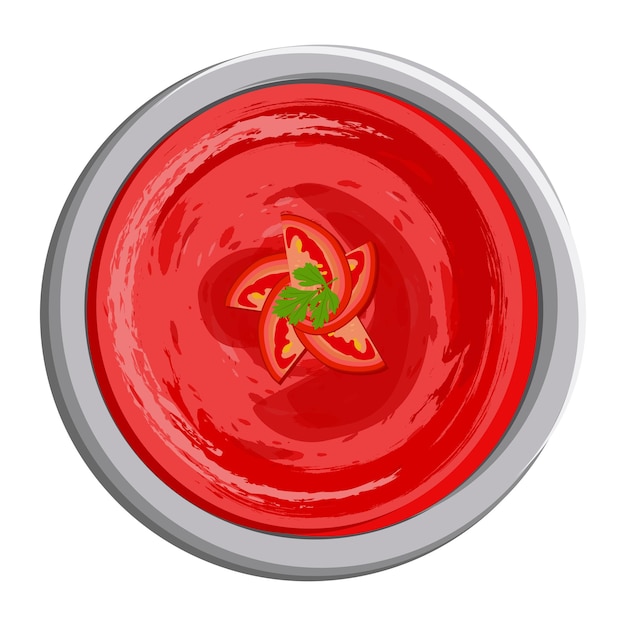 Salsa con ketchup de tomate en un plato Salsa salsa