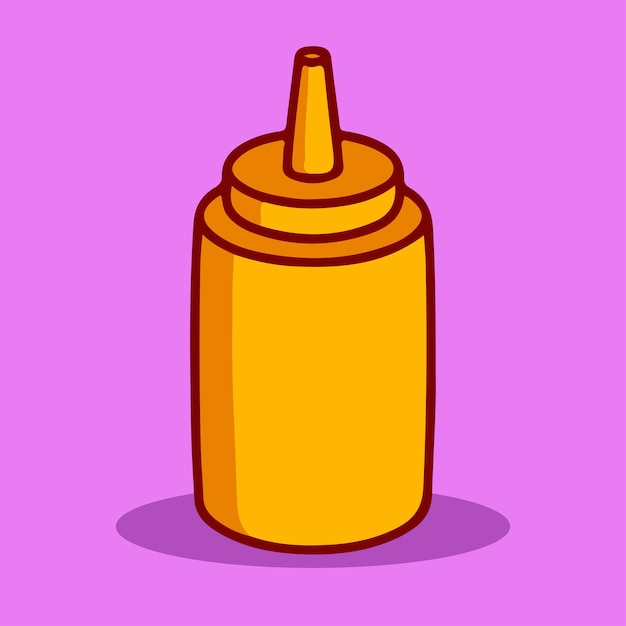 Salsa de mostaza Botella de vectores y ilustraciones