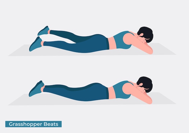 saltamontes late ejercicio Mujer entrenamiento fitness aeróbico y ejercicios