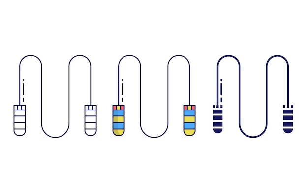 Saltar la cuerda vector icono