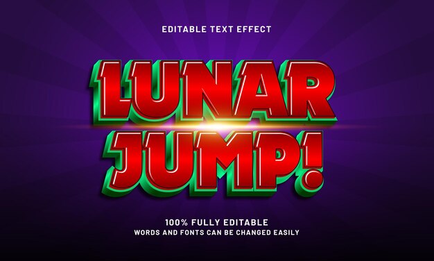 salto lunar efecto de texto editable con un estilo de texto galáctico y cósmico