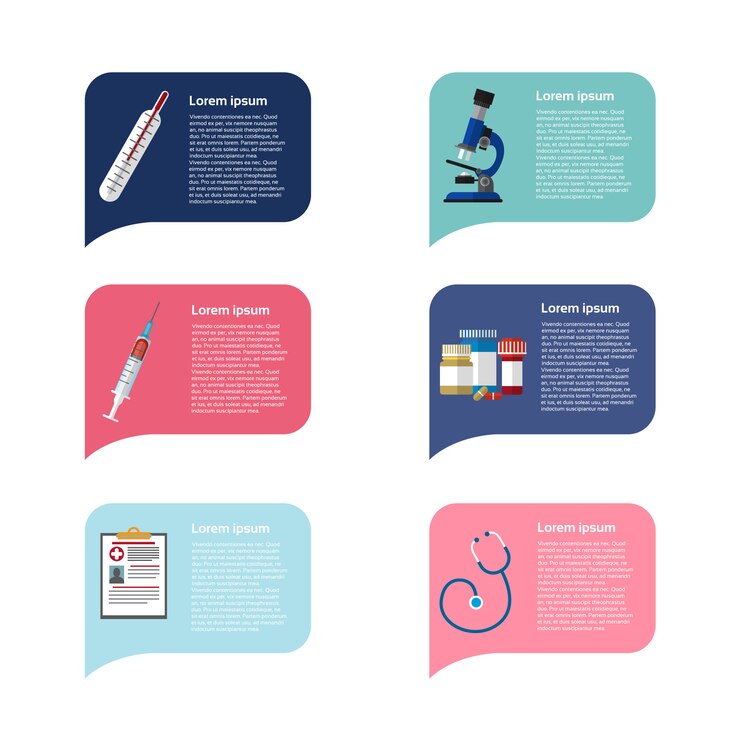 Vector salud medicina infografía información banner con espacio de copia