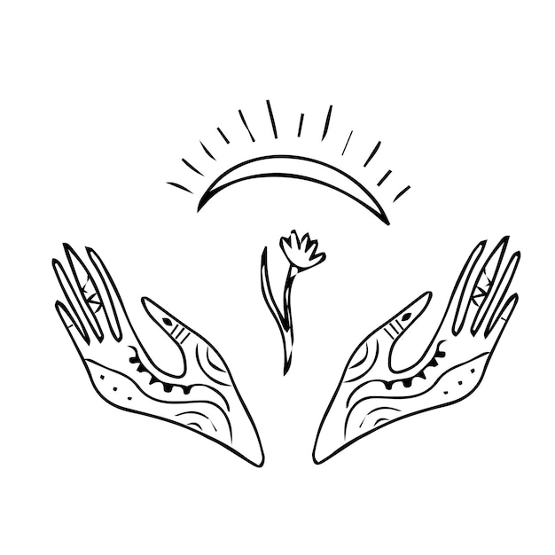 Salud mental felicidad armonía mentalidad saludable y auto-cuidado ilustración Pilates y íconos de Yoga