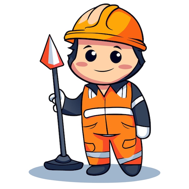 Vector saludable construcción deleite lindo dibujos animados constructor clipart