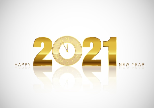 Saludo de año nuevo. Reloj dorado. Decoración navideña, Cuenta regresiva de medianoche navideña