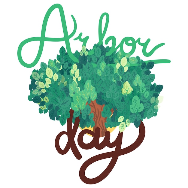 Vector saludo del día del árbol