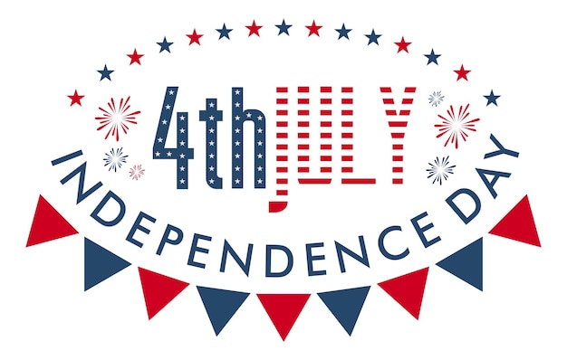 Vector saludo del día de la independencia del 4 de julio