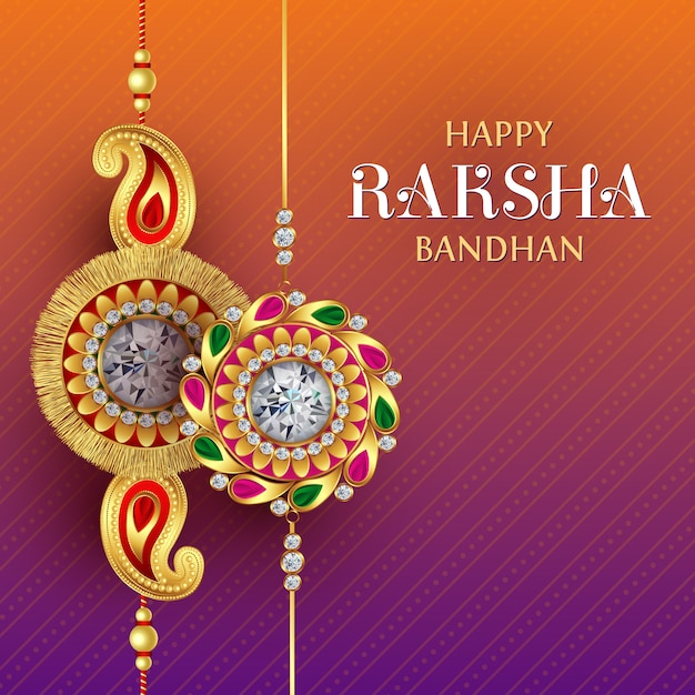 Saludo feliz de Raksha Bandhan