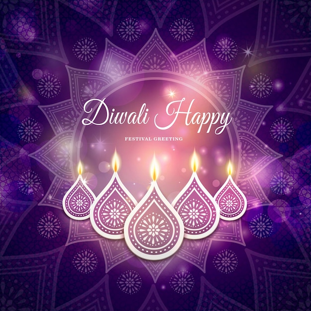 El saludo del festival de diwali