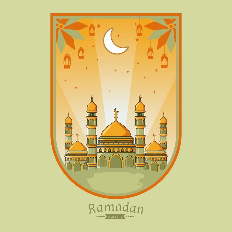 Vector saludo islámico para el diseño de plantillas de ramadán y eid