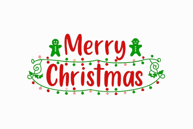 un saludo de Navidad con una cinta verde y un árbol de Navidad en él