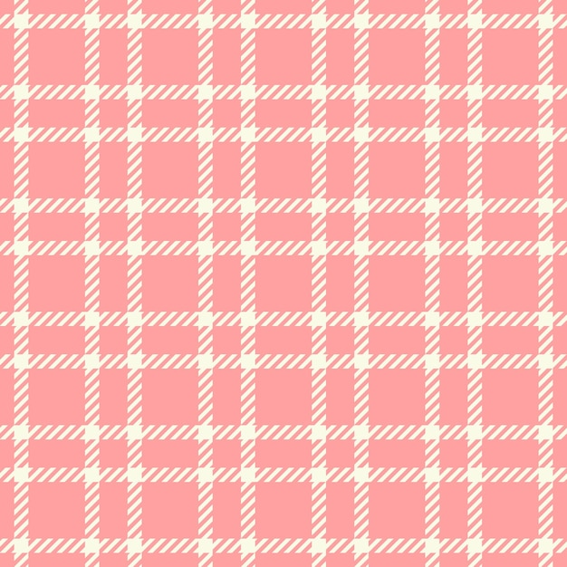 Saludo textil textura tela español tartan fondo vectorial patrón de línea chequeo a cuadros sin costuras en colores rojo y blanco