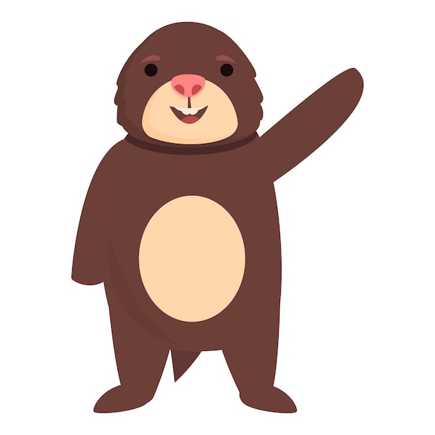 Saludo topo icono dibujos animados vector Lindo animal Zoo casa