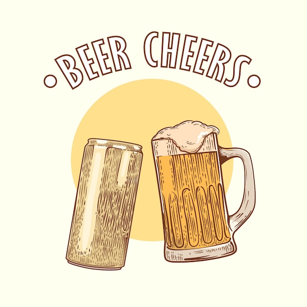 Saludos de cerveza vintage