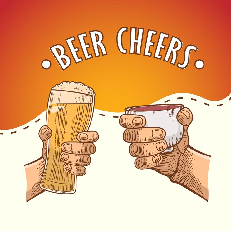 Saludos de cerveza vintage
