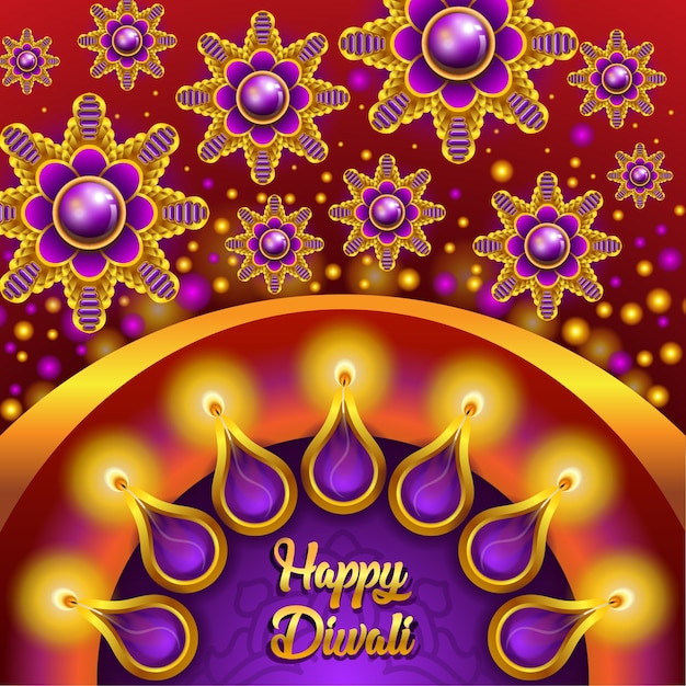 Vector saludos diwali