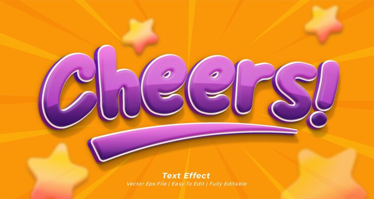 Vector saludos efecto de texto estilo de texto 3d editable