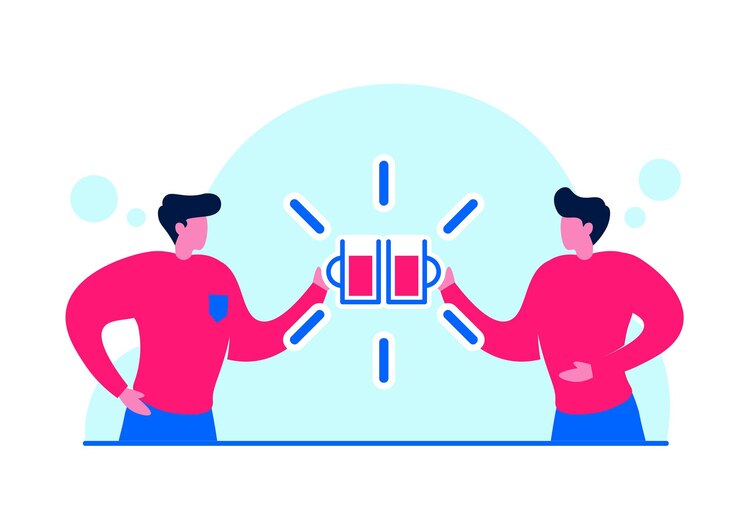 Vector saludos escena creativa ilustración vectorial