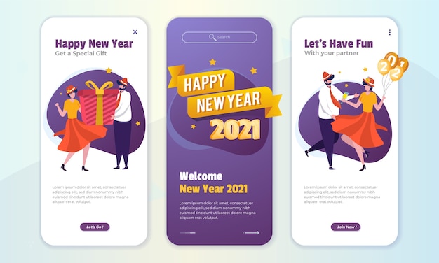 Saludos de feliz año nuevo publican la ilustración en el concepto de pantalla a bordo