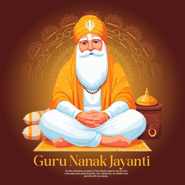 Saludos de Guru Nanak Jayanti y publicaciones en las redes sociales
