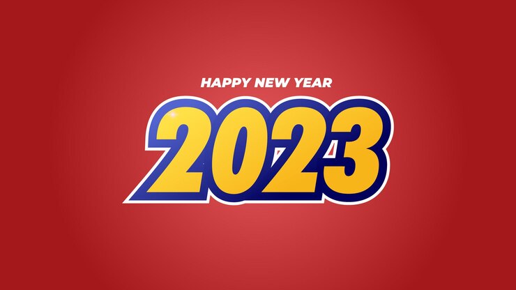 Vector saludos modernos para la celebración del año nuevo 2023